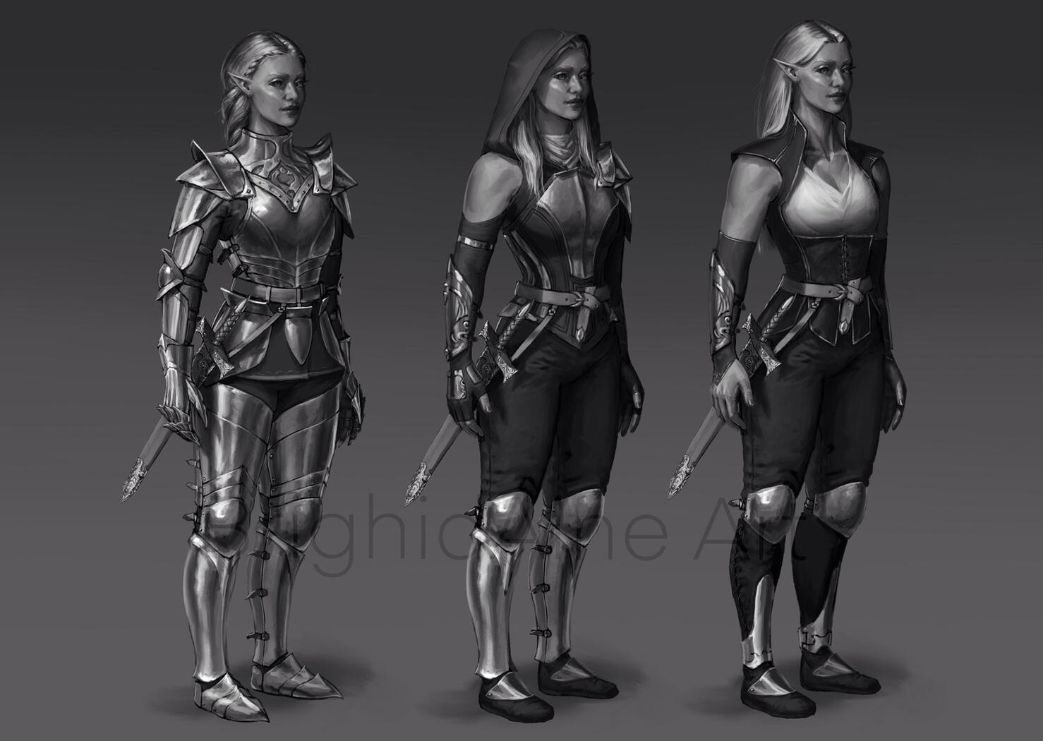 Greyscale render